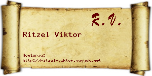 Ritzel Viktor névjegykártya
